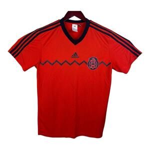 Adidas Mexico National Jersey Mens Size M Red Black Soccer Kit Futbol 2014